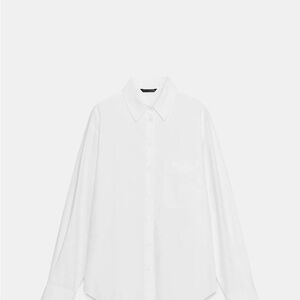 Zara woman’s cotton blend Oxford shirt